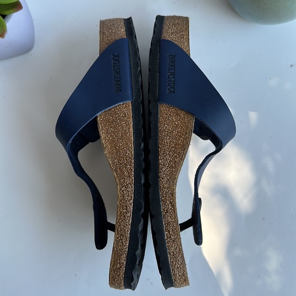 Birkenstock Gizeh Birko Flor Slide Sandal -Blue /Navy-Sz L 9-M 7 - Picture 9 of 15